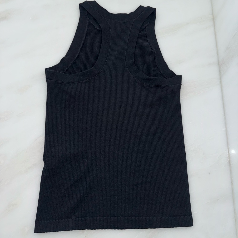 Renew Rib Racerback Tank- Black - Picture 3 of 3